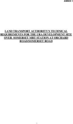 LAND TRANSPORT AUTHORITY'S TECHNICAL - REQUIREMENTS FOR THE URA DEVELOPMENT SITE OVER SOMERSET MRT STATION AT ORCHARD ROAD/SOMERSET ROAD ANNEX