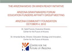 THE ARIZONA MOVE ON WHEN READY INITIATIVE ARIZONA GRANTMAKERS FORUM EDUCATION FUNDERS AFFINITY GROUP MEETING ARIZONA COMMUNITY FOUNDATION OCTOBER ...