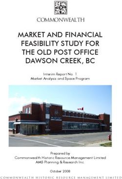 Market and Financial Feasibility study For the old Post oFFice dawson creek, bc