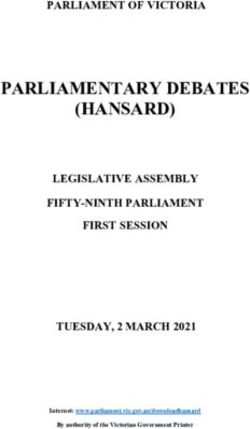 PARLIAMENTARY DEBATES (HANSARD) - PARLIAMENT OF VICTORIA - LEGISLATIVE ASSEMBLY FIFTY-NINTH PARLIAMENT FIRST SESSION TUESDAY, 2 MARCH 2021