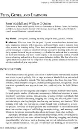 FLIES, GENES, AND LEARNING