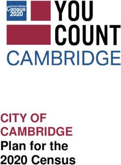 CITY OF CAMBRIDGE Plan for the 2020 Census - the City of Cambridge