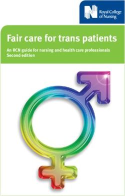 Fair care for trans patients - An RCN guide for nursing and health care professionals Second edition - Royal College of Nursing