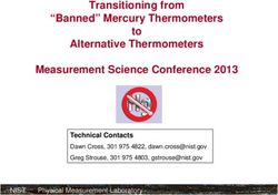 Transitioning from "Banned" Mercury Thermometers to Alternative Thermometers Measurement Science Conference 2013 - NIST