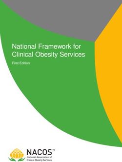 National Framework for Clinical Obesity Services - First Edition