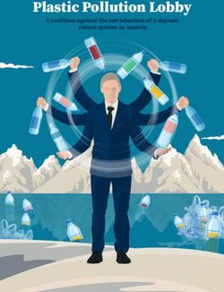 Plastic Pollution Lobby - A coalition against the introduction of a deposit return system in Austria - Changing Markets