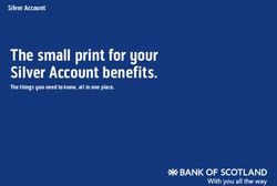 The small print for your Silver Account benefits - Silver Account The things you need to know, all in one place.