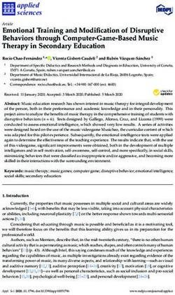 Emotional Training and Modification of Disruptive Behaviors through Computer-Game-Based Music Therapy in Secondary Education - MDPI