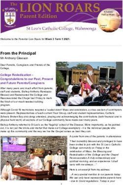 From the Principal Mr Anthony Gleeson Dear Parents, Caregivers and Friends of the College, St Leo's Catholic College