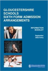 GLOUCESTERSHIRE SCHOOLS SIXTH FORM ADMISSION ARRANGEMENTS - INFORMATION ...