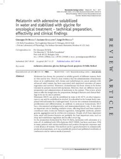 Melatonin with adenosine solubilized in water and stabilized with glycine for oncological treatment - technical preparation, effectivity and ...