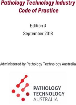 Pathology Technology Industry Code of Practice - Edition 3 September 2018 Administered by Pathology Technology Australia
