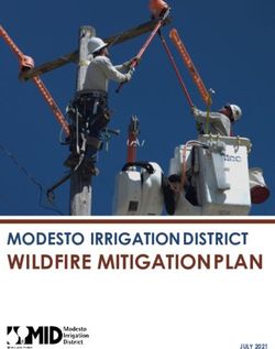WILDFIRE MITIGATION PLAN - MODESTO IRRIGATION DISTRICT