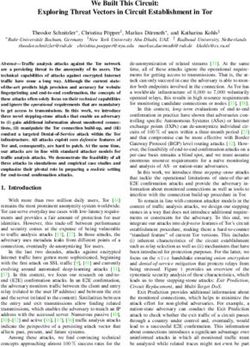 We Built This Circuit: Exploring Threat Vectors in Circuit Establishment in Tor - Ruhr-Universität Bochum