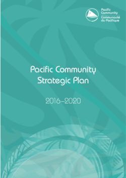 Pacific Community Strategic Plan - 2016-2020 Sustainable Pacific development through science, The Pacific ...