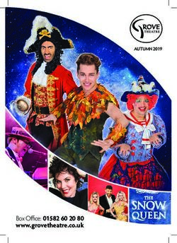 Box Office: 01582 60 20 80 www.grovetheatre.co.uk - AUTUMN 2019 - Grove Theatre