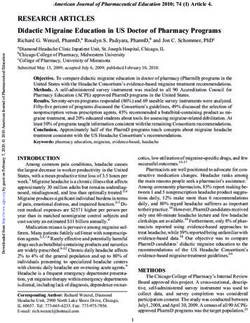 RESEARCH ARTICLES Didactic Migraine Education in US Doctor of Pharmacy Programs - American Journal of Pharmaceutical Education