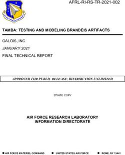 TAMBA: TESTING AND MODELING BRANDEIS ARTIFACTS - dtic.mil