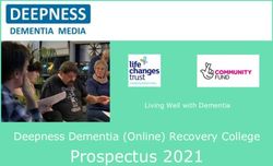 Prospectus 2021 Deepness Dementia (Online) Recovery College - Living Well with Dementia - DotGO