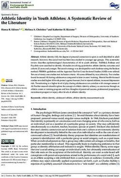 Athletic Identity in Youth Athletes: A Systematic Review of the Literature - MDPI