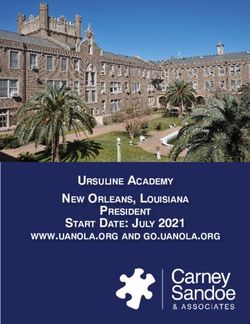 START DATE: JULY 2021 - URSULINE ACADEMY NEW ORLEANS, LOUISIANA PRESIDENT WWW.UANOLA.ORG AND GO.UANOLA.ORG