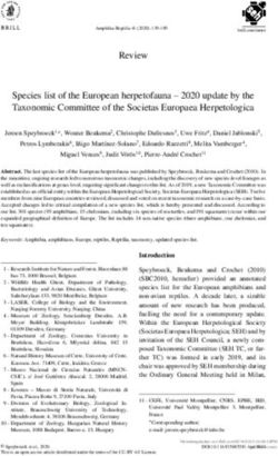 Review Species list of the European herpetofauna - 2020 update by the Taxonomic Committee of the Societas Europaea Herpetologica
