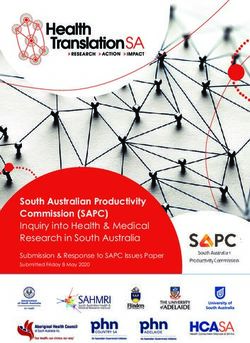 South Australian Productivity Commission (SAPC) - Inquiry into Health & Medical Research in South Australia