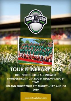 TOUR ITINERARY FOR HIGH SCHOOL GIRLS ALL MIDWEST THUNDERBIRDS - USA RUGBY REGIONAL RUGBY TEAM - Irish Rugby Tours