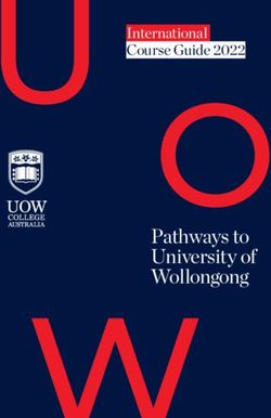 Pathways to University of Wollongong - International Course Guide 2022 - UOW College