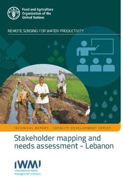 Stakeholder mapping and needs assessment - Lebanon - TECHNICAL REPORT: CAPACITY DEVELOPMENT SERIES - Food and Agriculture Organization of the ...
