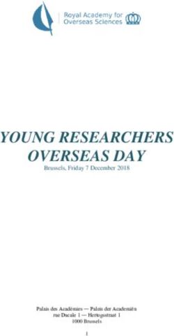 YOUNG RESEARCHERS OVERSEAS DAY - Brussels, Friday 7 December 2018 - Royal Academy of Overseas Sciences