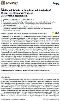 Privileged Rebels: A Longitudinal Analysis of Distinctive Economic Traits of Catalonian Secessionism - MDPI