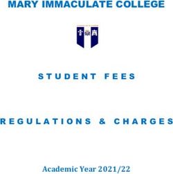 MARY IMMACULATE COLLEGE - Academic Year 2021/22 - STUDENT FEES REGULATIONS & CHARGES