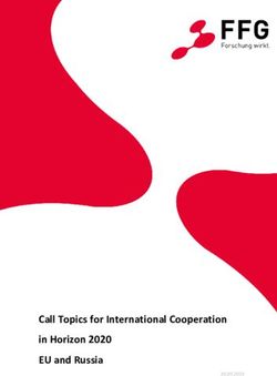 Call Topics for International Cooperation in Horizon 2020 EU and Russia