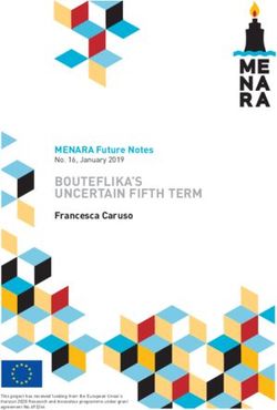 BOUTEFLIKA'S UNCERTAIN FIFTH TERM - Francesca Caruso MENARA Future Notes No. 16, January 2019 - IAI Istituto Affari Internazionali