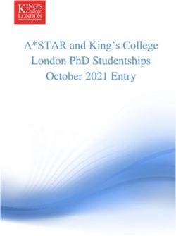 A*STAR AND KING'S COLLEGE LONDON PHD STUDENTSHIPS OCTOBER 2021 ENTRY - KING'S COLLEGE LONDON