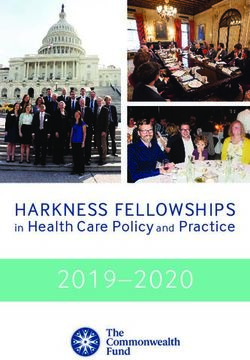2019-2020 HARKNESS FELLOWSHIPS - in Health Care Policy and Practice