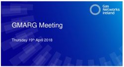 GMARG Meeting Thursday 19th April 2018 - Gas Networks Ireland
