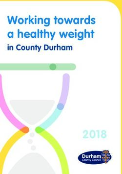 Working towards a healthy weight - in County Durham 2018 - Durham County Council