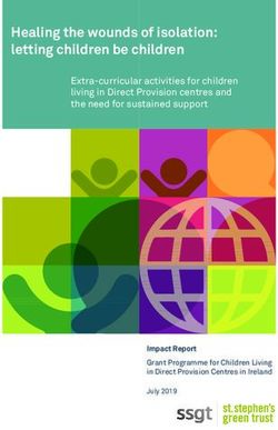 Healing the wounds of isolation: letting children be children - St Stephens Green Trust