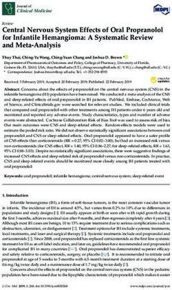 Central Nervous System Effects of Oral Propranolol for Infantile Hemangioma: A Systematic Review and Meta-Analysis - MDPI