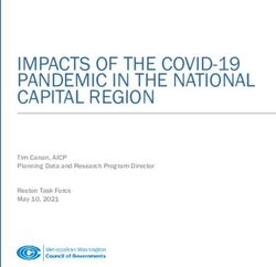 IMPACTS OF THE COVID-19 PANDEMIC IN THE NATIONAL CAPITAL REGION - Tim Canan, AICP Planning Data and Research Program Director Reston Task Force ...
