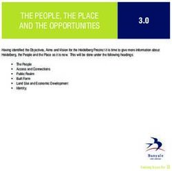 THE PEOPLE, THE PLACE AND THE OPPORTUNITIES