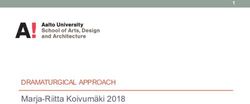 Marja-Riitta Koivumäki 2018 - DRAMATURGICAL APPROACH