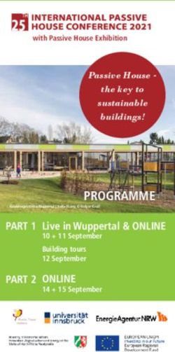 PROGRAMME ONLINE 14 + 15 September - International Passive House Conference
