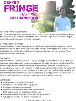 2021 HANDBOOK - Denver Fringe Festival