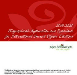 2018-2020 Biographical Information and Experience for International Council Officer Elections - Alpha Gamma Delta