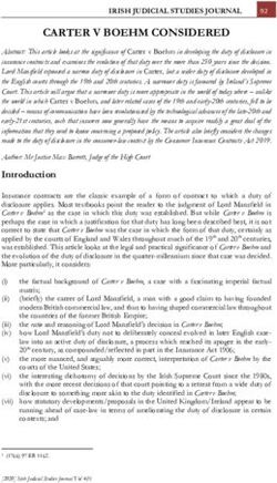 CARTER V BOEHM CONSIDERED - The Irish Judicial Studies Journal