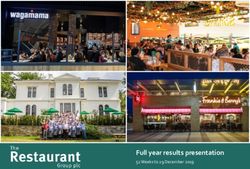 Full year results presentation - 52 Weeks to 29 December 2019 - The Restaurant Group