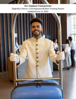 B.C. Employer Training Grant - Eligibility Criteria-C19 Impacted Worker Training Stream Updated June 15, 2021 - WorkBC